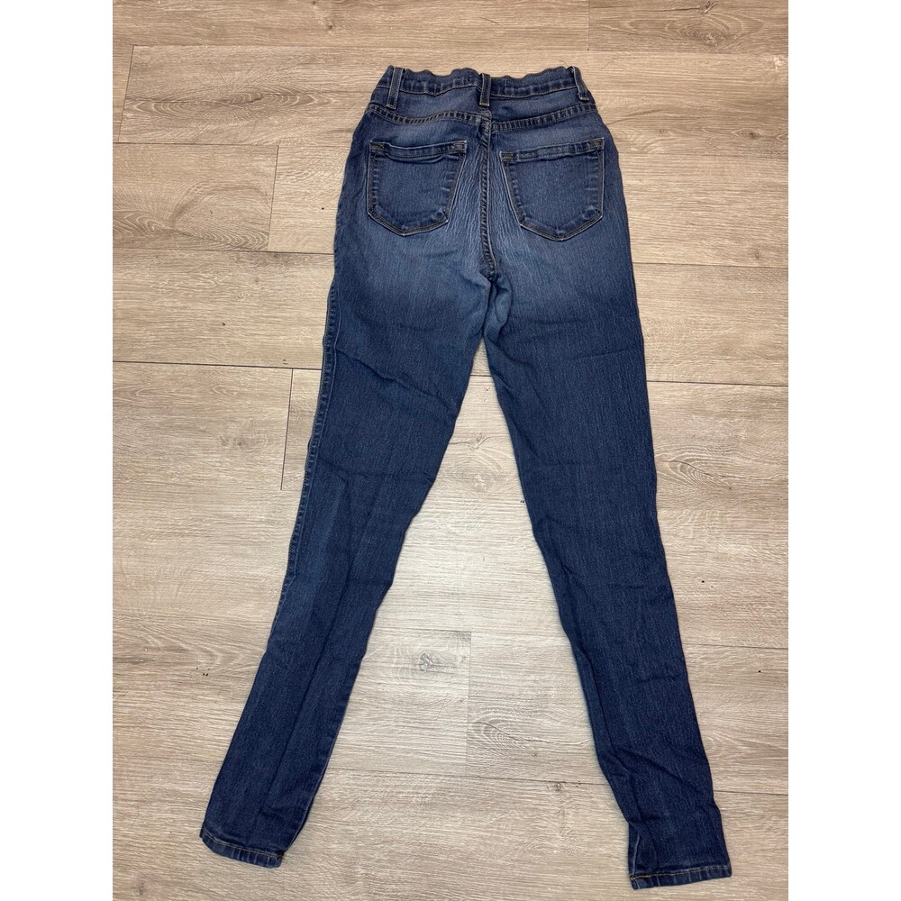 Fashion Nova High Waisted Skinny Jeans Size 3 Blue Stretch Denim Women - Picture 5 of 10